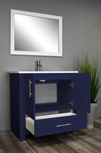 Load image into Gallery viewer, Boston 36&quot; Vanity Navy MTD-4336NV-14Angle-Open_Navy