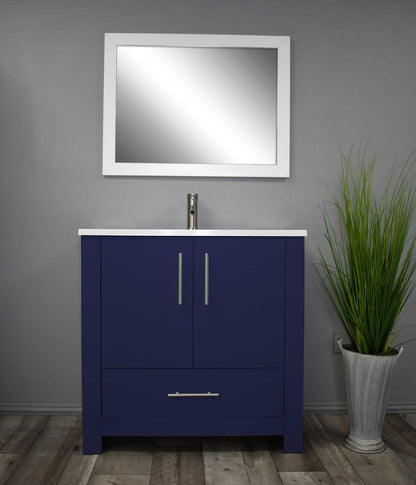 Boston 36" Vanity Navy MTD-4336NV-14Front_Navy