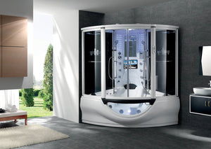Maya Bath The Superior Steam Shower whirlpool bathtub 64" x 64"- White