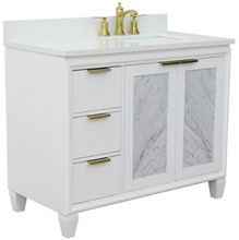 Load image into Gallery viewer, Bellaterra 43&quot; Single White Vanity- Right Door/Right Rectangle Sink 400990-43R-WH White Top