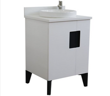 Load image into Gallery viewer, Bellaterra 25&quot; Single Vanity w/ Counter Top and Sink White Finish 408800-25-WH