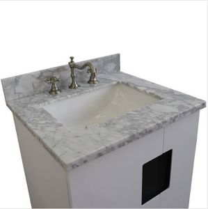 Bellaterra 25" Single Vanity w/ Counter Top and Sink White Finish 408800-25-WH