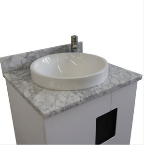 Bellaterra 25" Single Vanity w/ Counter Top and Sink White Finish 408800-25-WH