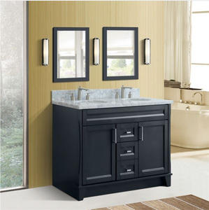 Bellaterra 48" Double Vanity w/ Counter Top and Sink Dark Gray Finish 400700-49D-DG