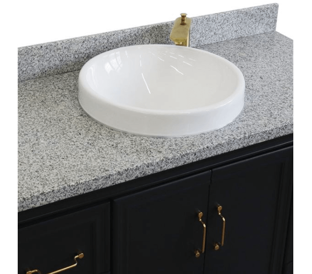 Bellaterra 49" Single Vanity w/ Counter Top and Sink Dark Gray Finish 400800-49S-DG