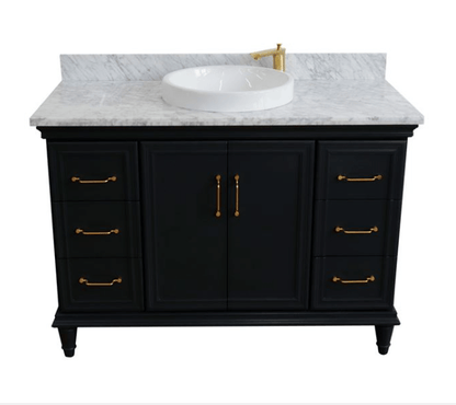 Bellaterra 49" Single Vanity w/ Counter Top and Sink Dark Gray Finish 400800-49S-DG