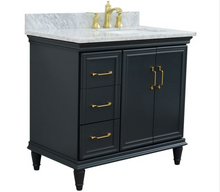 Load image into Gallery viewer, Bellaterra Dark Gray 37&quot; Single Vanity w/ Counter Top and Right Sink-Right Door 400800-37R-DG