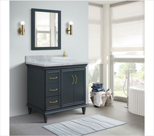 Load image into Gallery viewer, Bellaterra Dark Gray 37&quot; Single Vanity w/ Counter Top and Right Sink-Right Door 400800-37R-DG