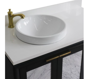 Bellaterra Dark Gray 43" Single Vanity w/ Counter Top and Left Sink-Left Door 400990-43L-DG