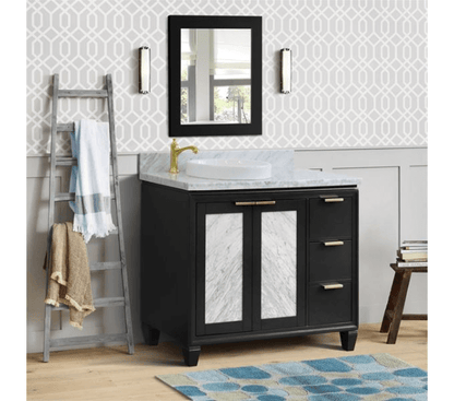 Bellaterra Dark Gray 43" Single Vanity w/ Counter Top and Left Sink-Left Door 400990-43L-DG