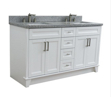 Load image into Gallery viewer, Bellaterra Terni White 61&quot; Wood Double Vanity w/ Counter Top and Sink 400700-61D-WH