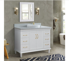 Load image into Gallery viewer, Bellaterra Forli White 49&quot; Single Vanity Gray Top round Sink  400800-49S-WH