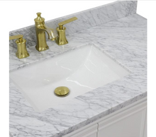 Load image into Gallery viewer, Bellaterra White 37&quot; Single Vanity White Cararra Top and Left Door RectangleSink 