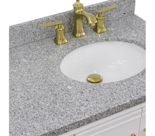 Load image into Gallery viewer, Bellaterra White 37&quot; Single Vanity Gray Top Right Door Oval Sink-400800-37R-WH