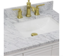Load image into Gallery viewer, Bellaterra White 37&quot; Single Vanity White Cararra Marble Top Right Door Rectangle Sink-400800-37R-WH