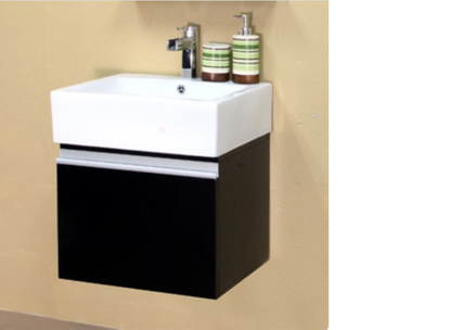 Bellaterra 20.5 in Single Wall Mount Style Sink Vanity-Wood-Espresso 203145-S