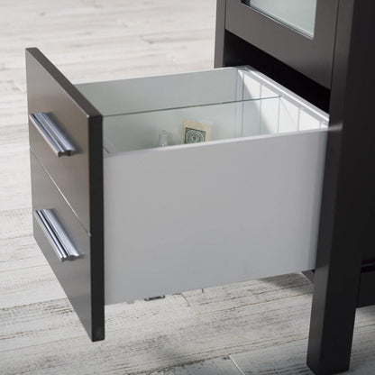 Blossom Sydney 16 Inch Vanity Base in White / Espresso / Wenge / Metal Grey. Available with Ceramic Sink / Ceramic Sink + Mirror. - The Bath Vanities