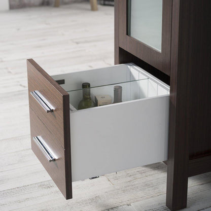 Blossom Sydney 16 Inch Vanity Base in White / Espresso / Wenge / Metal Grey. Available with Ceramic Sink / Ceramic Sink + Mirror. - The Bath Vanities