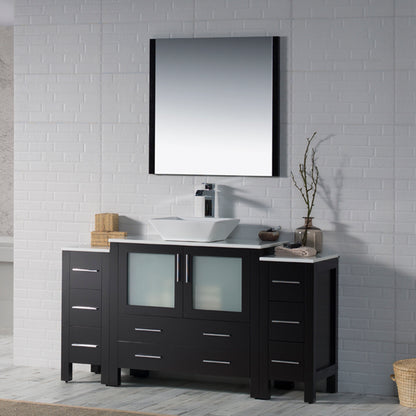 Blossom Sydney 54" Vanity, White, Espresso, Metal Grey, Side Cabinet