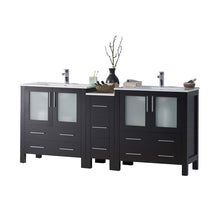 Load image into Gallery viewer, Blossom Sydney 72&quot; Double Vanity Set, White, Espresso, Metal Grey