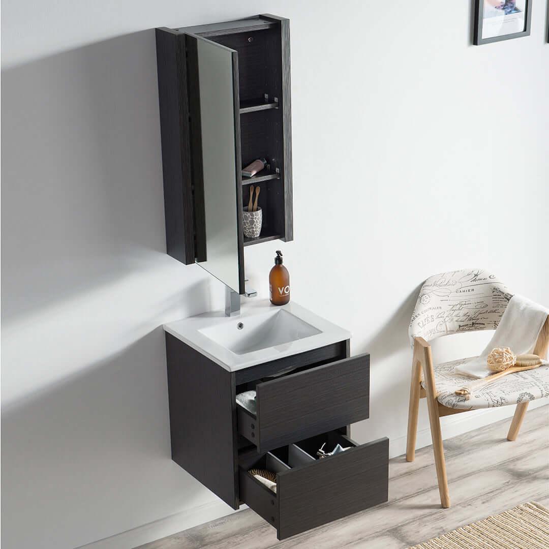 Blossom Valencia 20" Single Vanity, Mirror, Mirrored Medicine Cabinet