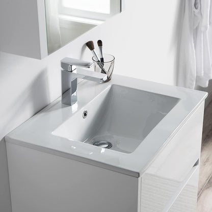 Blossom Valencia 36 Inch Single Vanity Base in White or Silver Grey. Available with Ceramic Sink, Mirror, Mirrored Medicine Cabinet - The Bath Vanities