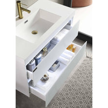 Load image into Gallery viewer, Blossom Jena 36 Inch Vanity Base in Calacatta White / Light Grey. Available with Ceramic Sink / Acrylic Sink - The Bath Vanities