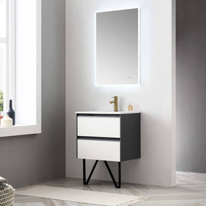 Blossom Berlin 24 Inch Vanity Base in White. Available with Acrylic Sink - The Bath Vanities