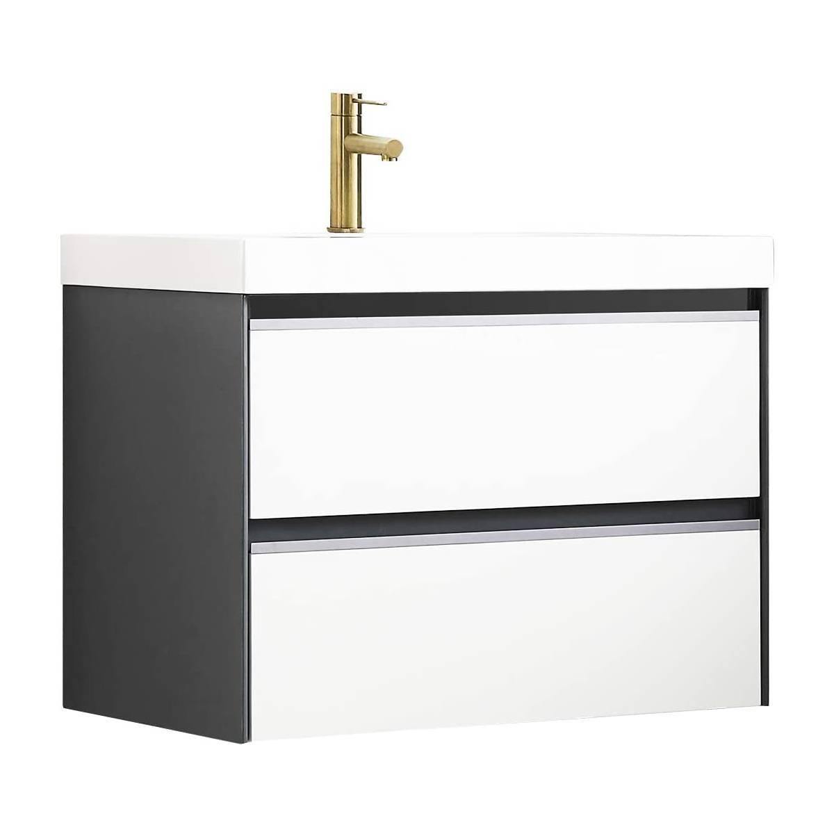 Blossom Berlin 30 Inch Vanity Base in White. Available with Acrylic Sink - The Bath Vanities