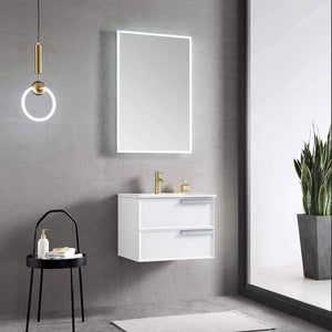 Blossom Sofia 24 Inch Vanity Base in White / Matte Gray. Available with Acrylic Sink - The Bath Vanities