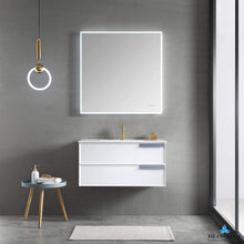 Load image into Gallery viewer, Blossom Sofia 36 Inch Vanity Base in White / Matte Gray. Available with Acrylic Sink - The Bath Vanities
