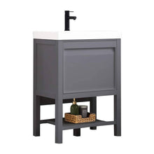 Load image into Gallery viewer, Blossom Vienna 24” Matte Gray Vanity with Acrylic Sink - The Bath Vanities