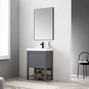 Blossom Vienna 24” Matte Gray Vanity with Acrylic Sink