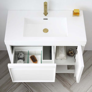 Blossom Vienna 36” White Vanity with Acrylic Sink