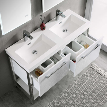 Blossom Riga 48” White Single / Double Sink Vanity