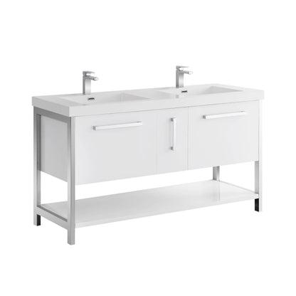 Blossom Riga 60” White Double Vanity - The Bath Vanities