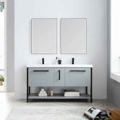 Blossom Riga 60” Metal Gray Double Vanity