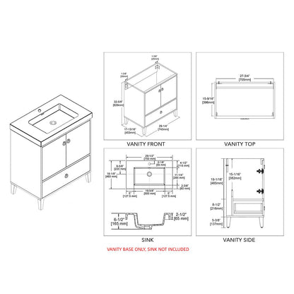 Blossom Lyon 30” White Vanity