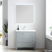 Load image into Gallery viewer, Blossom Lyon 36” Metal Gray Vanity