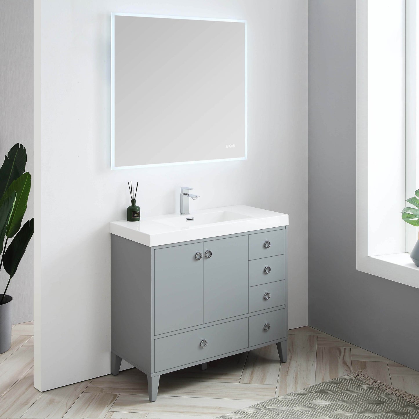 Blossom Lyon 36” Metal Gray Vanity