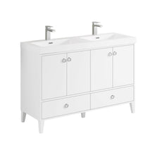 Load image into Gallery viewer, Blossom Lyon 48” White Vanity with Double Acrylic Sinks - The Bath Vanities