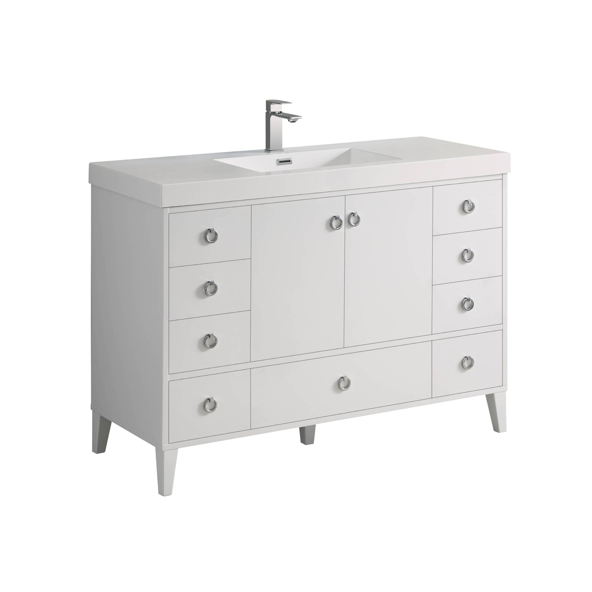 Blossom Lyon 48” White Single Vanity - The Bath Vanities