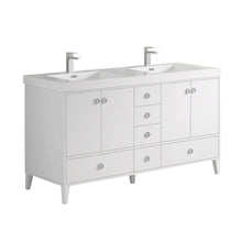 Load image into Gallery viewer, Blossom Lyon 60” White Double Vanity - The Bath Vanities