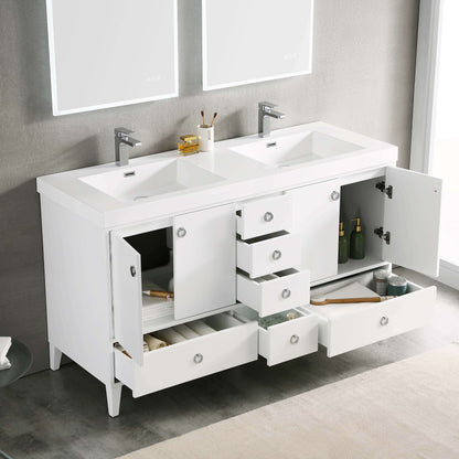 Blossom Lyon 60” White Double Vanity