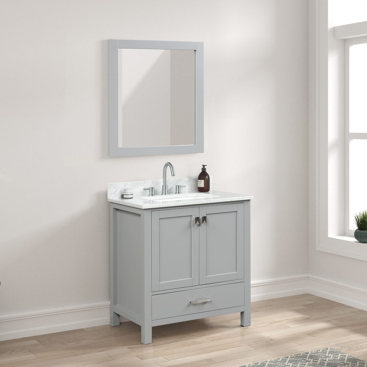 Blossom Geneva 30” White / Gray / Blue Vanity V8026 30