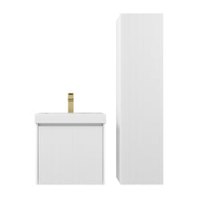 Load image into Gallery viewer, Blossom Positano 20&quot; Floating Bathroom Vanity with Top &amp; Side Cabinet White WBG