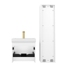 Load image into Gallery viewer, Blossom Positano 20&quot; Floating Bathroom Vanity with Top &amp; Side Cabinet White Back
