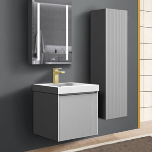 Blossom Positano 20" Floating Bathroom Vanity with Top & Side Cabinet Gray  Side