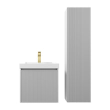 Load image into Gallery viewer, Blossom Positano 20&quot; Floating Bathroom Vanity with Top &amp; Side Cabinet Gray Front WBG