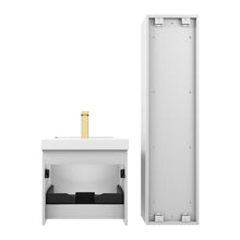 Load image into Gallery viewer, Blossom Positano 20&quot; Floating Bathroom Vanity with Top &amp; Side Cabinet Gray Back WBG